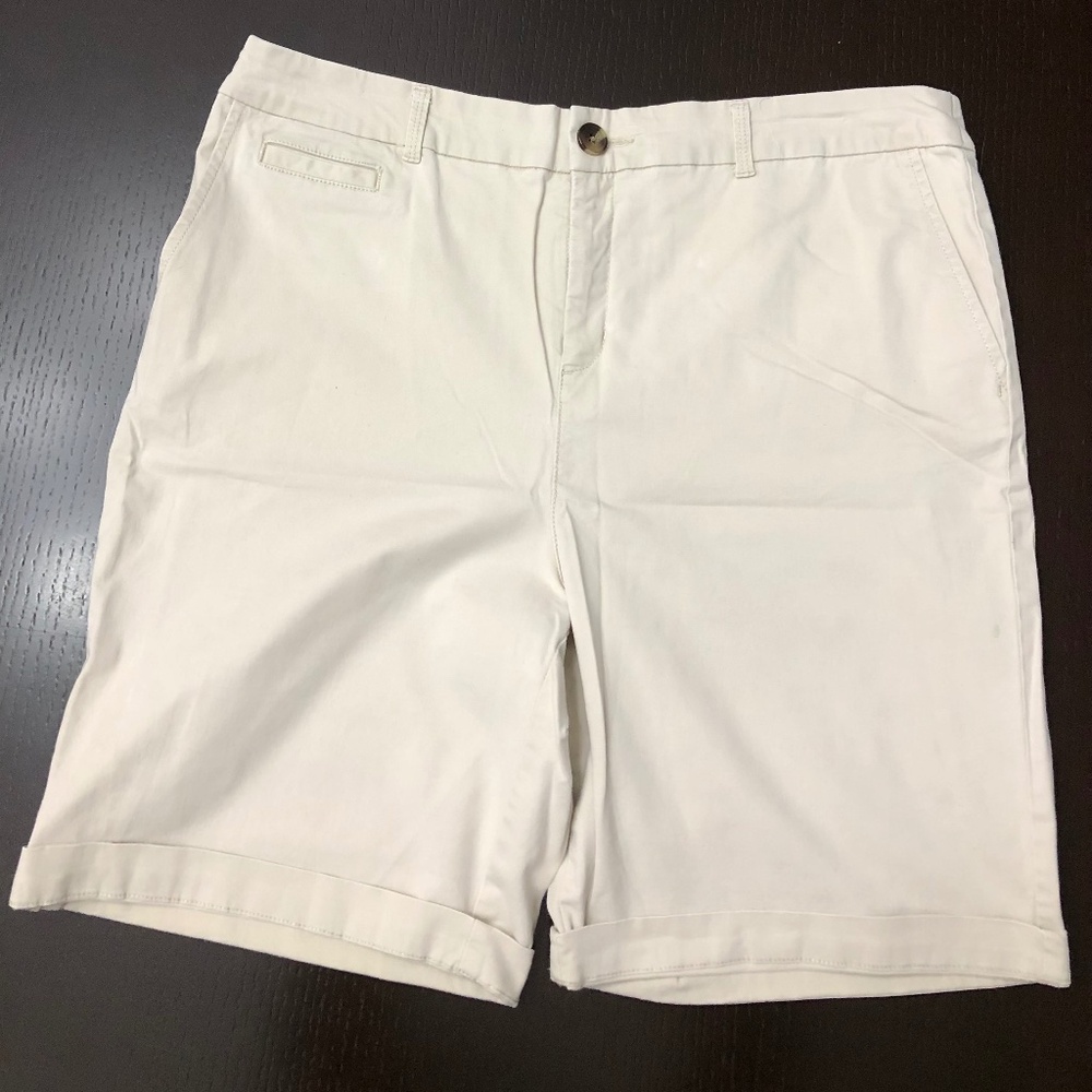 Croft & Barrow Womens shorts, 16, stone, Hi-rise